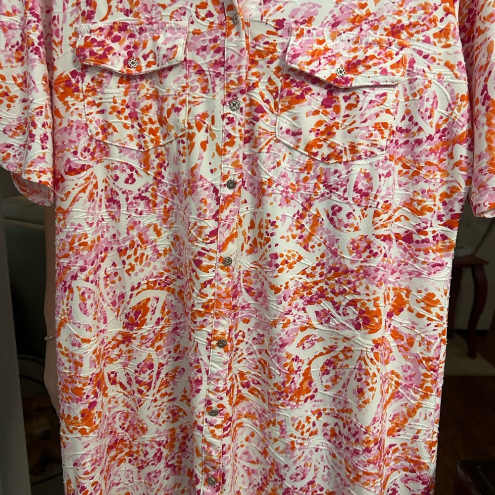 Colorful Button-Up Dress